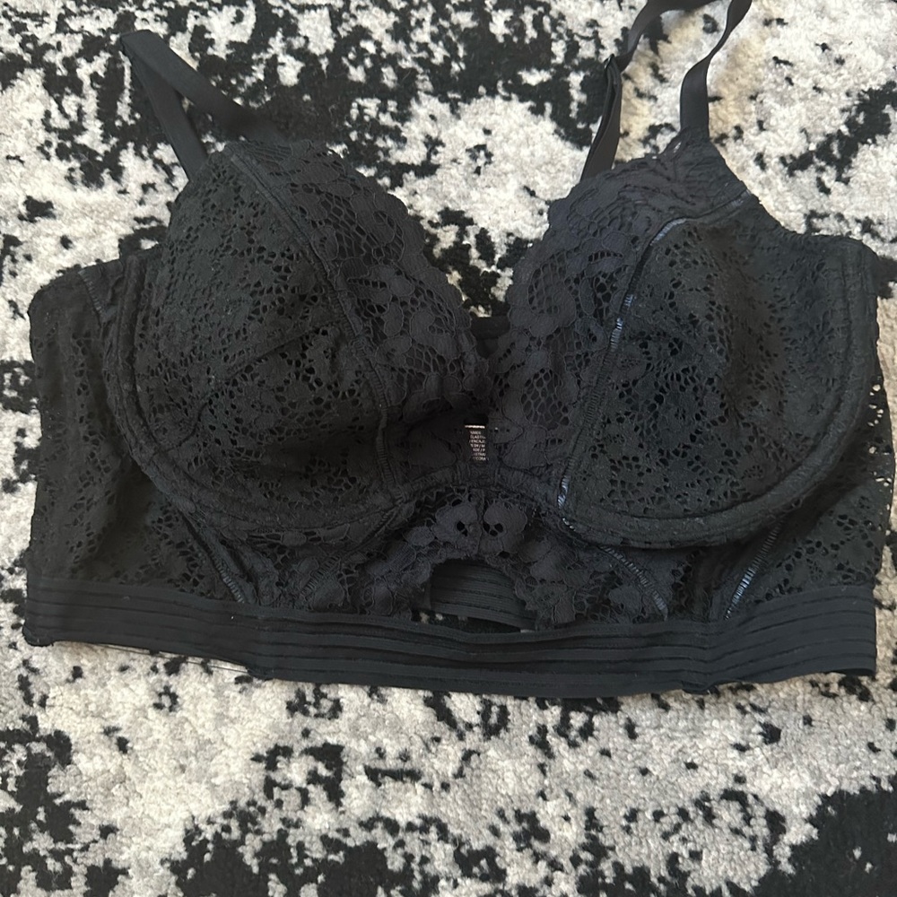 Corset bra 36C black lace